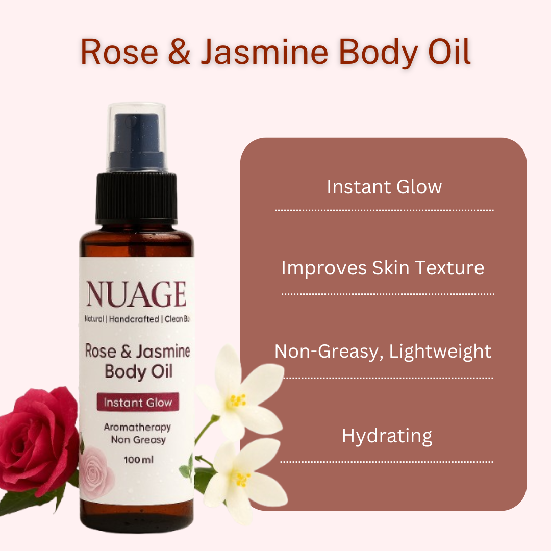 NUAGE Rosehip Face Serum & Rose & Jasmine Body Oil