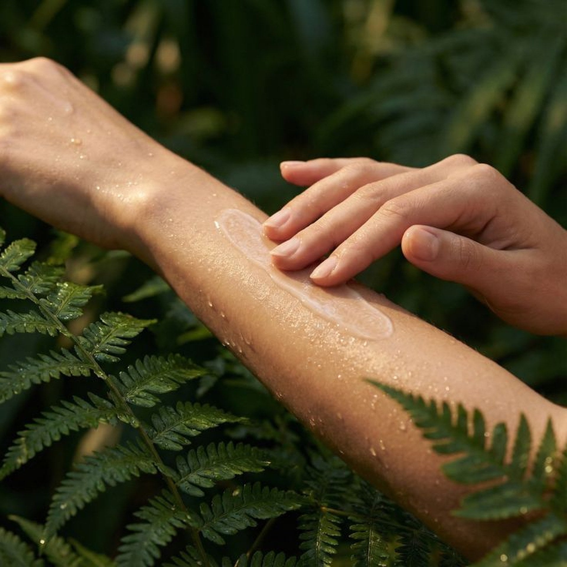Cream, ferns, quiet ritual