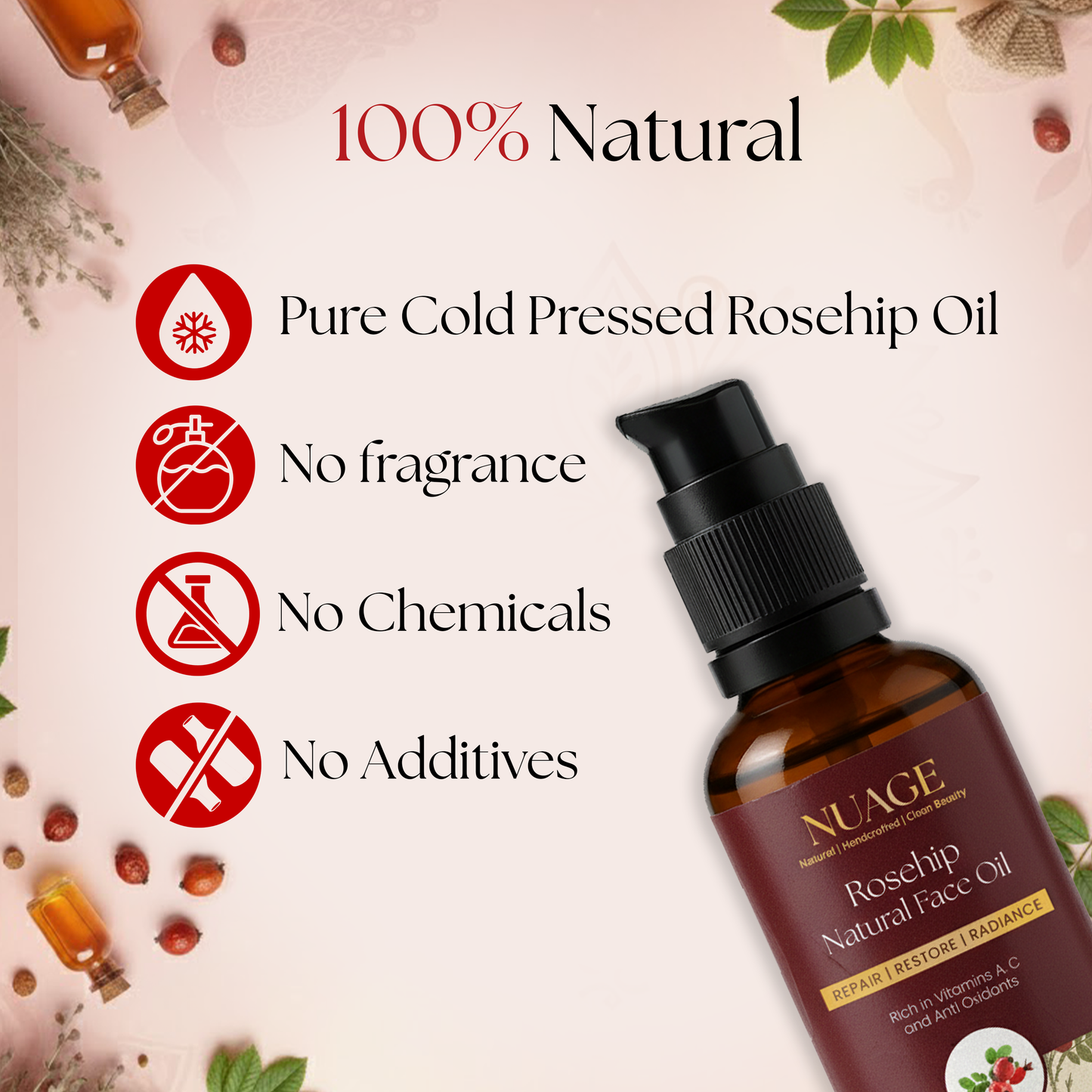 NUAGE- Rosehip Natural Face Oil