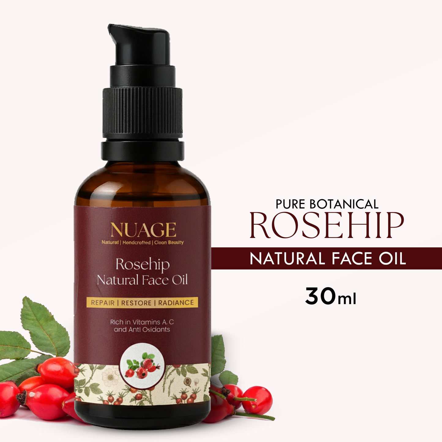 NUAGE- Rosehip Natural Face Oil