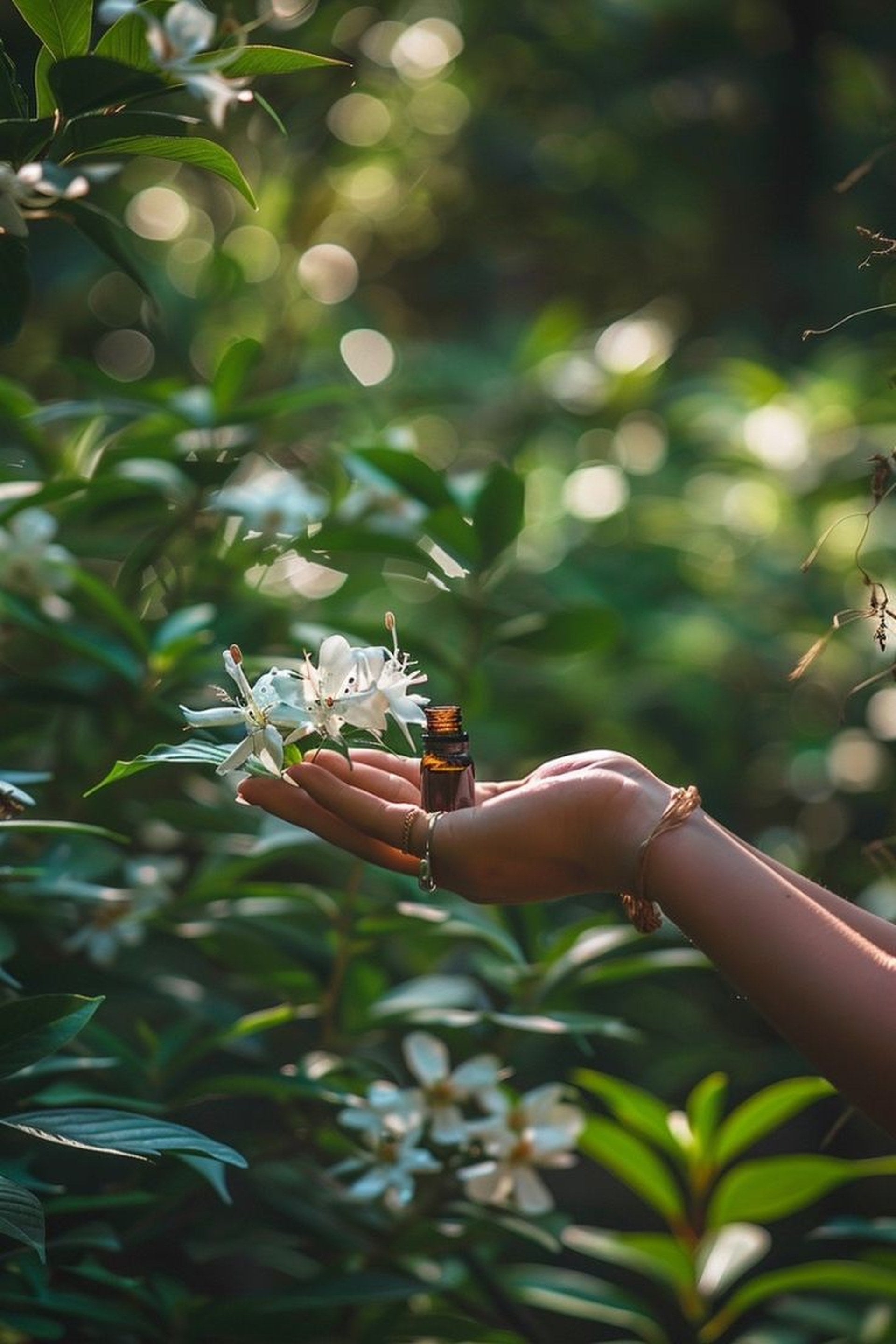 A hand, an oil, a garden